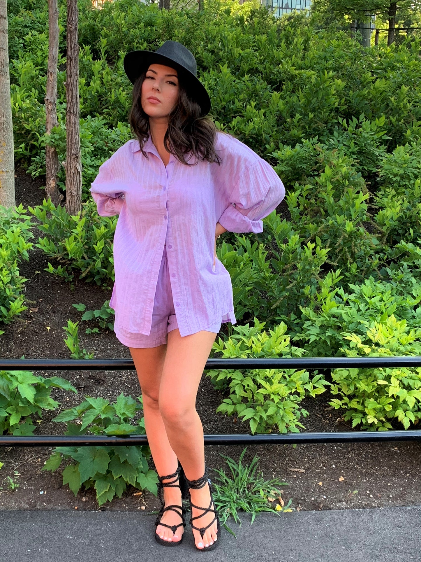 The Violet - Short and Blouse Set - Le Flip La Flop